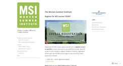 Desktop Screenshot of morvensummerinstitute.com